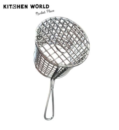 ตะกร้าเสิร์ฟสแตนเลสทรงกลมมีหูจับ KCW CW0193-94 ขนาด 9x8 ซม._6